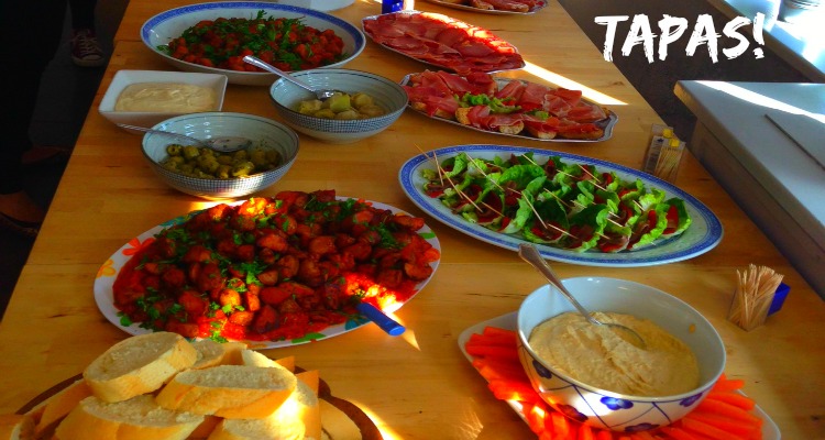 A delicious selection of fresh Tapas dishes.