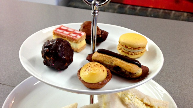 Some delicious sweet fancies from the afternoon tea with a twist at the Smart Cookery School