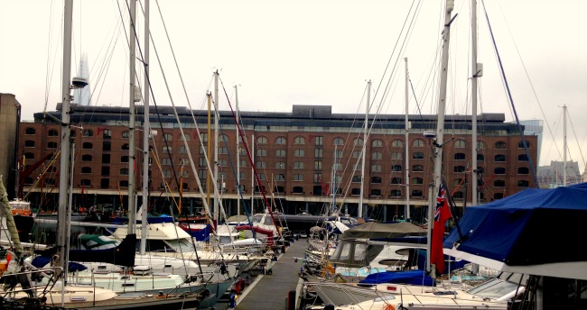 A nice view of the boats moored at St Katherine's docks to take in during your afternoon tea with a twist.