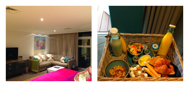 The breakfast hamper that was on offer to enjoy during the luxury spa break.