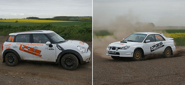 Extreme Rally driving in a suzuki at Langley Park in Essex.