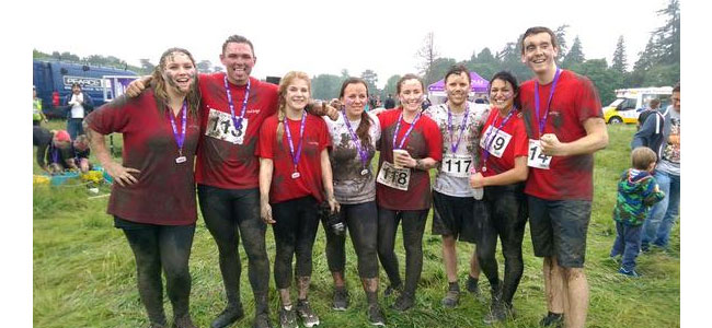 A very muddy team RLD after they have completed Willow Warrior 2015.
