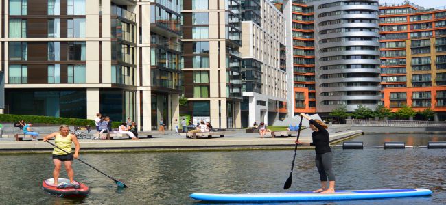 SUP - Stand Up Paddle boarding in Paddington, London.
