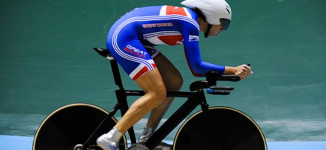 Track cyclist at the Velodrome