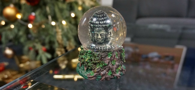 Buddha Head - Cambodia - Anne's snow globes